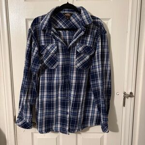 Pacific Trail Men's Button Up Long Sleeve Shirt Plaid Size XL Blue